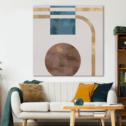 Watercolor Geometric  Abstract Wall Art Canvas Framed Painting Wall Decor Modern Artwork for Living Room Bedroom Dining Room Home Office Decor.