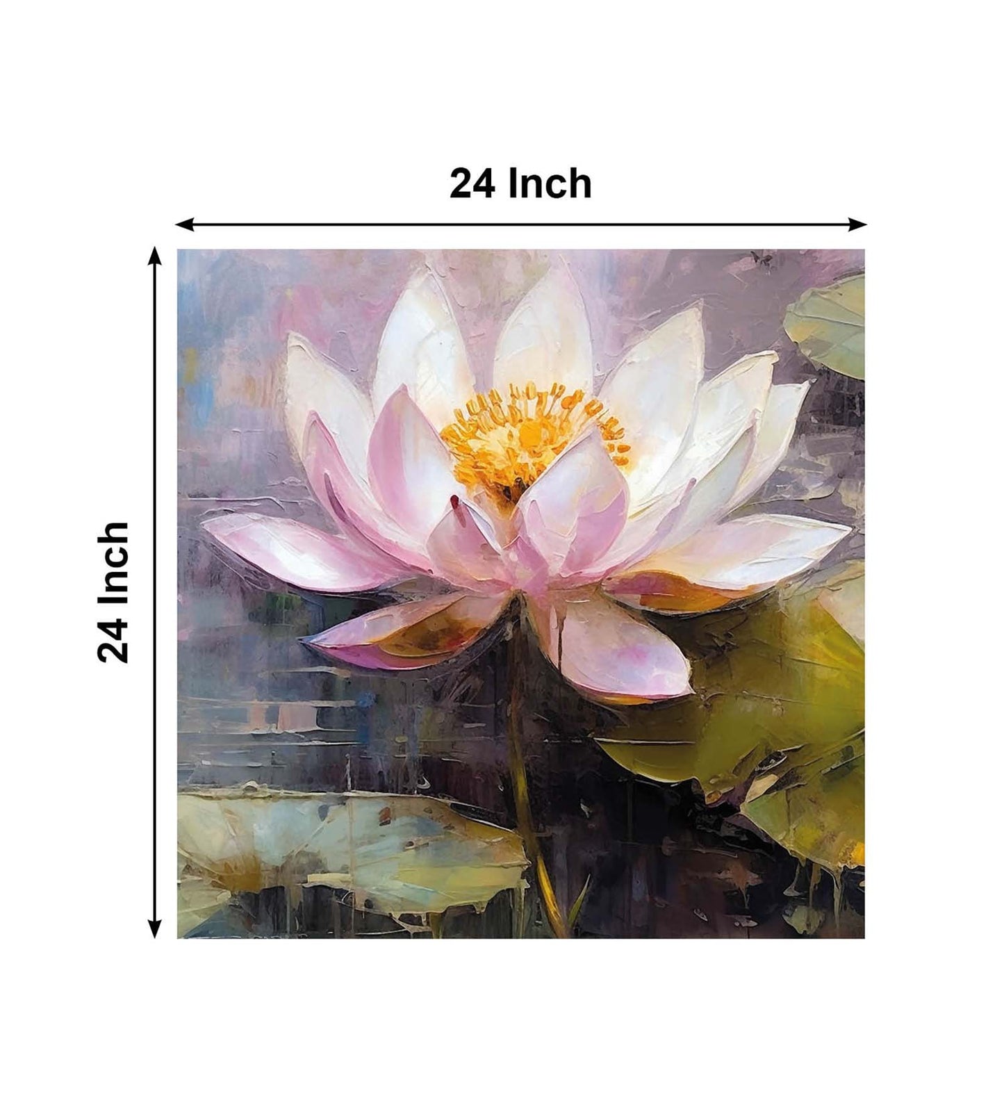 A Blossoming Oasis: Capturing the Allure of the Lotus Flower on Canvas