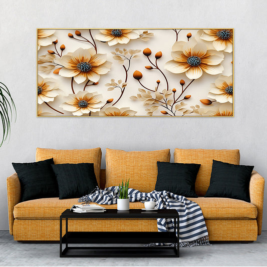 A Burst of Color: A Celebration of Floral Beauty in Acrylic on Canvas